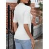 imageANRABESS Women Tops Mock Neck 12 Short Sleeve Slim Fit Basic Tee Shirts Dressy Work Business 2025 Summer Fall Casual OutfitsWhite