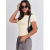 imageANRABESS Womens 3 Pack Short Sleeve Shirts 2025 Crop Tops Tight Fitted Basic Tees Workout T Shirts Y2k Clothes Summer OutfitBlackwhiteapricot