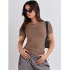 imageANRABESS Womens 3 Pack Short Sleeve Shirts 2025 Crop Tops Tight Fitted Basic Tees Workout T Shirts Y2k Clothes Summer OutfitBlackwhitebrown