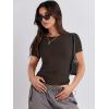 imageANRABESS Womens 3 Pack Short Sleeve Shirts 2025 Crop Tops Tight Fitted Basic Tees Workout T Shirts Y2k Clothes Summer OutfitBlackwhitedeep Brown