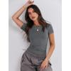 imageANRABESS Womens 3 Pack Short Sleeve Shirts 2025 Crop Tops Tight Fitted Basic Tees Workout T Shirts Y2k Clothes Summer OutfitBlackwhitedeep Grey