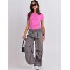 imageANRABESS Womens 3 Pack Short Sleeve Shirts 2025 Crop Tops Tight Fitted Basic Tees Workout T Shirts Y2k Clothes Summer OutfitBlackwhitehot Pink