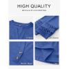 imageANRABESS Womens 34 Length Lace Sleeve Tops Henley V Neck Shirts Dressy Casual Business Blouses 2025 Fall TShirts OutfitsBlue