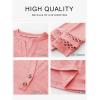imageANRABESS Womens 34 Length Lace Sleeve Tops Henley V Neck Shirts Dressy Casual Business Blouses 2025 Fall TShirts OutfitsCoral