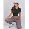imageANRABESS Womens Basic Tee Summer Outfits Crewneck Short Sleeve Crop Tops Slim Fitted T Shirts Y2k 2025 Trendy ClothingBlack