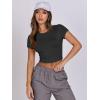 imageANRABESS Womens Basic Tee Summer Outfits Crewneck Short Sleeve Crop Tops Slim Fitted T Shirts Y2k 2025 Trendy ClothingBlack