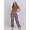 imageANRABESS Womens Basic Tee Summer Outfits Crewneck Short Sleeve Crop Tops Slim Fitted T Shirts Y2k 2025 Trendy ClothingBrown
