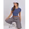 imageANRABESS Womens Basic Tee Summer Outfits Crewneck Short Sleeve Crop Tops Slim Fitted T Shirts Y2k 2025 Trendy ClothingNavy Blue