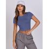 imageANRABESS Womens Basic Tee Summer Outfits Crewneck Short Sleeve Crop Tops Slim Fitted T Shirts Y2k 2025 Trendy ClothingNavy Blue