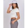 imageANRABESS Womens Basic Tee Summer Outfits Crewneck Short Sleeve Crop Tops Slim Fitted T Shirts Y2k 2025 Trendy ClothingWhite