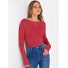 imageANRABESS Womens Boat Neck Long Sleeve Shirts Rib Knit Slim Fitting Tops Basic Tees 2025 Casual Comfy Fall Outfits ClothesBright Red