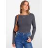 imageANRABESS Womens Boat Neck Long Sleeve Shirts Rib Knit Slim Fitting Tops Basic Tees 2025 Casual Comfy Fall Outfits ClothesDeep Grey