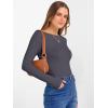 imageANRABESS Womens Boat Neck Long Sleeve Shirts Rib Knit Slim Fitting Tops Basic Tees 2025 Casual Comfy Fall Outfits ClothesDeep Grey