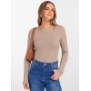 imageANRABESS Womens Boat Neck Long Sleeve Shirts Rib Knit Slim Fitting Tops Basic Tees 2025 Casual Comfy Fall Outfits ClothesLight Camel