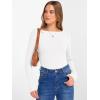 imageANRABESS Womens Boat Neck Long Sleeve Shirts Rib Knit Slim Fitting Tops Basic Tees 2025 Casual Comfy Fall Outfits ClothesWhite