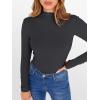 imageANRABESS Womens Lettuce Trim Mock Neck Long Sleeve Tops 2025 Casual Dressy Ribbed Knit Slim Fit Tee Shirt Fall Layer OutfitsDeep Grey