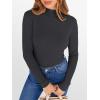 imageANRABESS Womens Lettuce Trim Mock Neck Long Sleeve Tops 2025 Casual Dressy Ribbed Knit Slim Fit Tee Shirt Fall Layer OutfitsDeep Grey