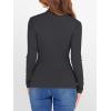 imageANRABESS Womens Lettuce Trim Mock Neck Long Sleeve Tops 2025 Casual Dressy Ribbed Knit Slim Fit Tee Shirt Fall Layer OutfitsDeep Grey