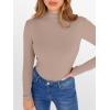 imageANRABESS Womens Lettuce Trim Mock Neck Long Sleeve Tops 2025 Casual Dressy Ribbed Knit Slim Fit Tee Shirt Fall Layer OutfitsLight Camel
