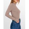 imageANRABESS Womens Lettuce Trim Mock Neck Long Sleeve Tops 2025 Casual Dressy Ribbed Knit Slim Fit Tee Shirt Fall Layer OutfitsLight Camel