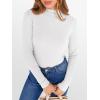 imageANRABESS Womens Lettuce Trim Mock Neck Long Sleeve Tops 2025 Casual Dressy Ribbed Knit Slim Fit Tee Shirt Fall Layer OutfitsWhite