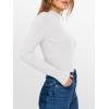 imageANRABESS Womens Lettuce Trim Mock Neck Long Sleeve Tops 2025 Casual Dressy Ribbed Knit Slim Fit Tee Shirt Fall Layer OutfitsWhite