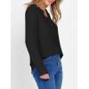 imageANRABESS Womens Long Sleeve Shirts 2025 Fall Henley Business Dressy Casual Tops V Neck Button Down TShirts Work BlousesBlack