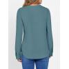 imageANRABESS Womens Long Sleeve Shirts 2025 Fall Henley Business Dressy Casual Tops V Neck Button Down TShirts Work BlousesLake