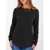 imageANRABESS Womens Long Sleeve Shirts 2025 Fall Lightweight Sweater Tunic Tops Crewneck Casual Loose Fit Work Travel OutfitsBlack