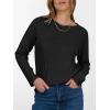 imageANRABESS Womens Long Sleeve Shirts 2025 Fall Lightweight Sweater Tunic Tops Crewneck Casual Loose Fit Work Travel OutfitsBlack