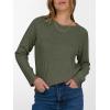 imageANRABESS Womens Long Sleeve Shirts 2025 Fall Lightweight Sweater Tunic Tops Crewneck Casual Loose Fit Work Travel OutfitsDeep Green