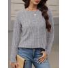 imageANRABESS Womens Long Sleeve Shirts 2025 Fall Lightweight Sweater Tunic Tops Crewneck Casual Loose Fit Work Travel OutfitsGrey