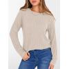 imageANRABESS Womens Long Sleeve Shirts 2025 Fall Lightweight Sweater Tunic Tops Crewneck Casual Loose Fit Work Travel OutfitsLight Khaki