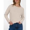 imageANRABESS Womens Long Sleeve Shirts 2025 Fall Lightweight Sweater Tunic Tops Crewneck Casual Loose Fit Work Travel OutfitsLight Khaki