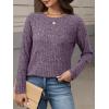 imageANRABESS Womens Long Sleeve Shirts 2025 Fall Lightweight Sweater Tunic Tops Crewneck Casual Loose Fit Work Travel OutfitsPurple