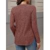 imageANRABESS Womens Long Sleeve Shirts 2025 Fall Lightweight Sweater Tunic Tops Crewneck Casual Loose Fit Work Travel OutfitsRust Orange