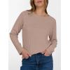 imageANRABESS Womens Long Sleeve Shirts 2025 Fall Lightweight Sweater Tunic Tops Crewneck Casual Loose Fit Work Travel OutfitsTan