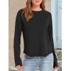 imageANRABESS Womens Long Sleeve Shirts Crewneck Basic TShirts Going Out Tops Casual Floral Tee 2025 Trendy Outfits ClothesBlack