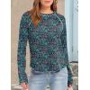 imageANRABESS Womens Long Sleeve Shirts Crewneck Basic TShirts Going Out Tops Casual Floral Tee 2025 Trendy Outfits ClothesColorful Floral 2