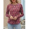 imageANRABESS Womens Long Sleeve Shirts Crewneck Basic TShirts Going Out Tops Casual Floral Tee 2025 Trendy Outfits ClothesColorful Floral 3
