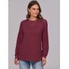 imageANRABESS Womens Long Sleeve Shirts Lace Tops Business Casual Blouses 2025 Fall Fashion OutfitsDeep Red