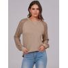 imageANRABESS Womens Long Sleeve Shirts Lace Tops Business Casual Blouses 2025 Fall Fashion OutfitsKhaki