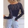 imageANRABESS Womens Long Sleeve Shirts Scoop Neck Lace Going Out Tops Slim Fit Rib Knit Casual Blouses 2025 Fall Fashion OutfitsNavy Blue