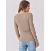 imageANRABESS Womens Long Sleeve Shirts Scoop Neck Ribbed Knit Slim Fitted Tops Casual Basic Tee 2025 Fall Fashion Outfits ClothesKhaki