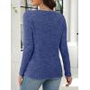imageANRABESS Womens Long Sleeve Tunic Tops for Leggings Casual V Neck Button Shirts 2025 Fall Light Pullover Sweaters BlouseDark Blue