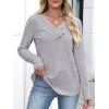 imageANRABESS Womens Long Sleeve Tunic Tops for Leggings Casual V Neck Button Shirts 2025 Fall Light Pullover Sweaters BlouseGrey