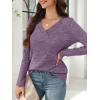 imageANRABESS Womens Long Sleeve Tunic Tops for Leggings Casual V Neck Button Shirts 2025 Fall Light Pullover Sweaters BlousePurple