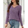 imageANRABESS Womens Long Sleeve Tunic Tops for Leggings Casual V Neck Button Shirts 2025 Fall Light Pullover Sweaters BlousePurple