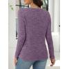 imageANRABESS Womens Long Sleeve Tunic Tops for Leggings Casual V Neck Button Shirts 2025 Fall Light Pullover Sweaters BlousePurple