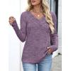 imageANRABESS Womens Long Sleeve Tunic Tops for Leggings Casual V Neck Button Shirts 2025 Fall Light Pullover Sweaters BlousePurple